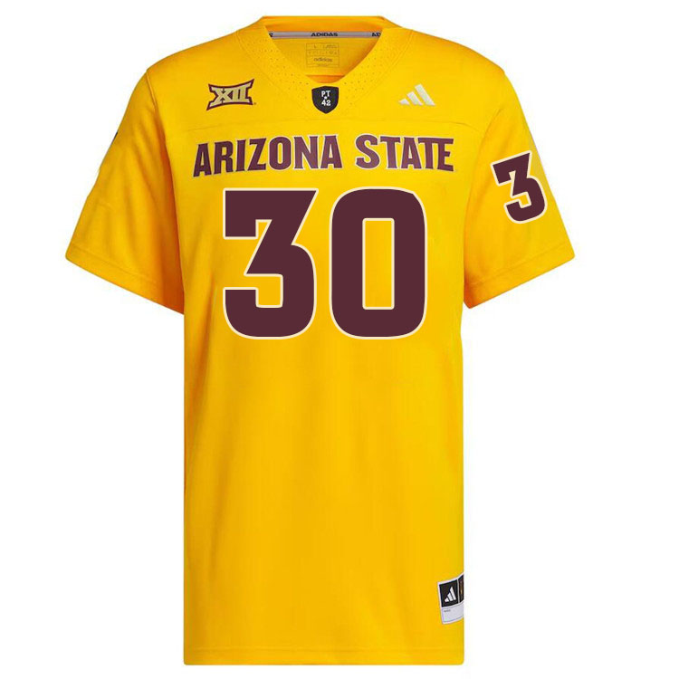 #30 Zyrus Fiaseu Arizona State Sun Devils College Football Jerseys Stitched-Gold